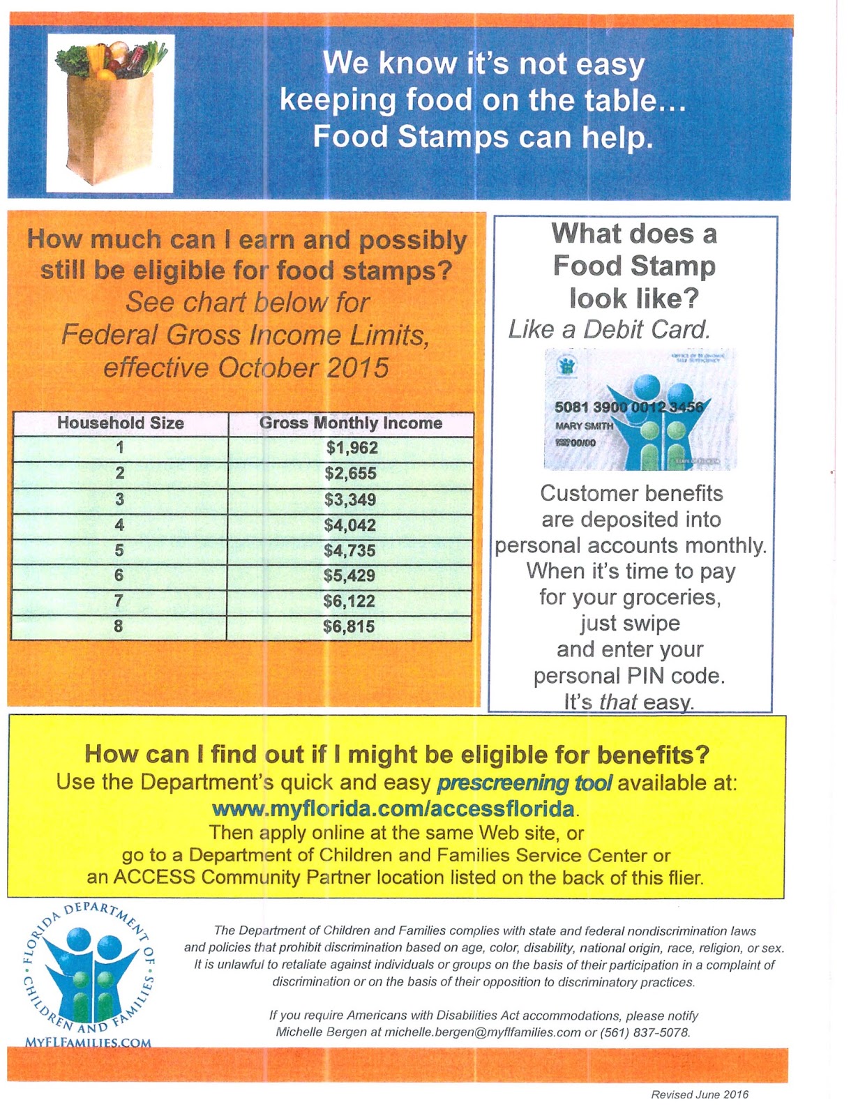 SNAP Food Stamps Eligibility Screening Tool